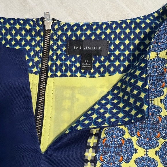The Limited Geometric Patterned Dress with Blue and Yellow Accents - Picture 3 of 4